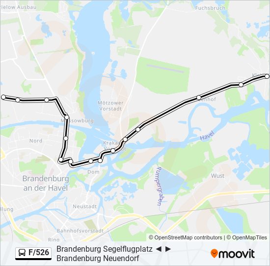 F/526 bus Line Map