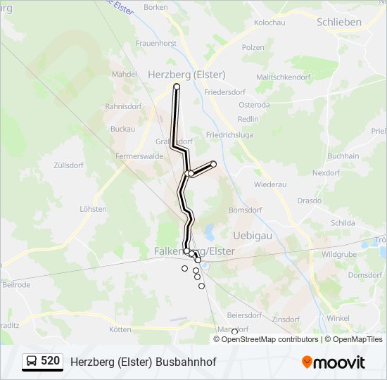 520 bus Line Map