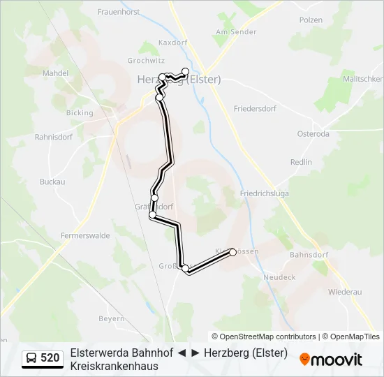 520 Bus Line Map