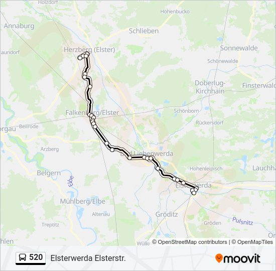 520 bus Line Map