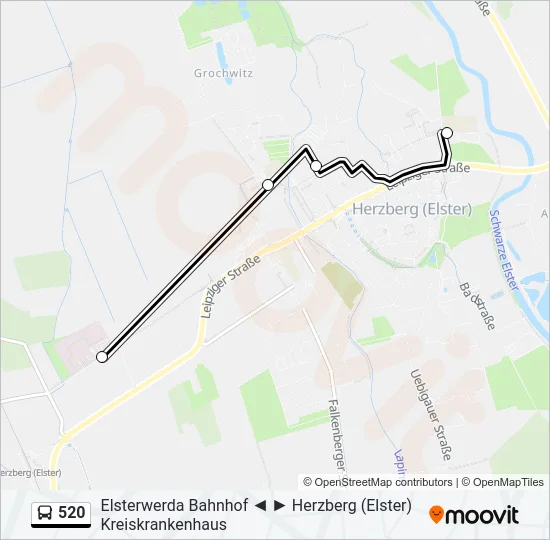520 Bus Line Map