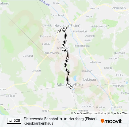 520 Bus Line Map