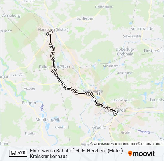 520 bus Line Map