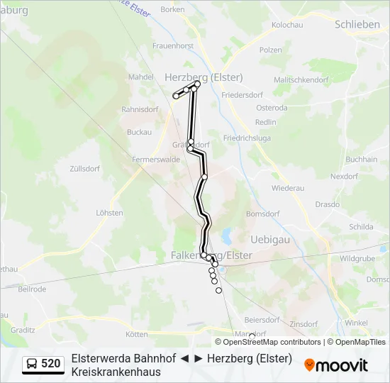 520 Bus Line Map