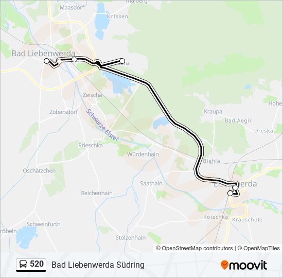 520 bus Line Map