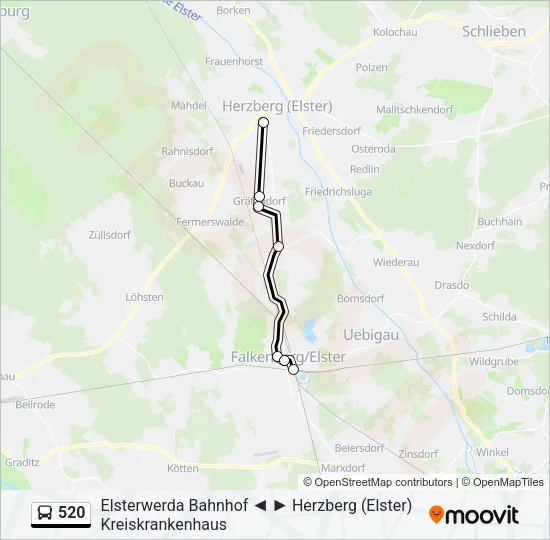 520 Bus Line Map