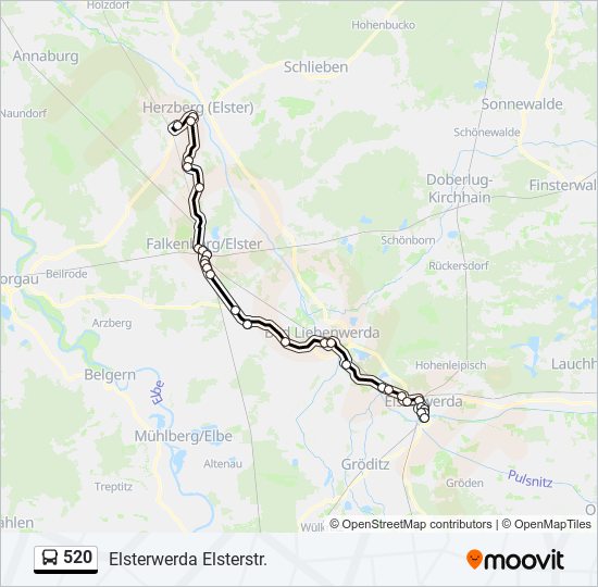 520 Route Schedules Stops Maps Elsterwerda Elsterstr Updated 