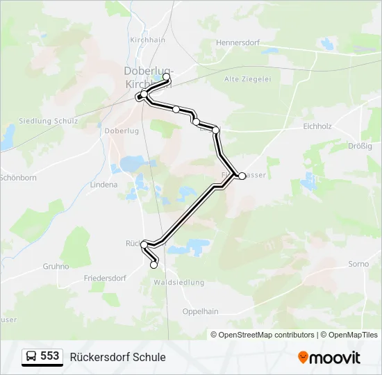 553 Bus Line Map