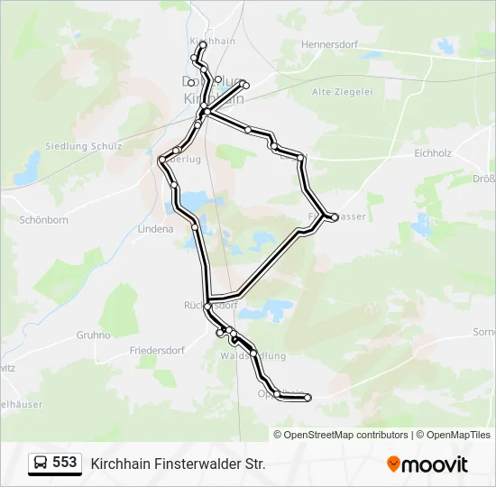 Автобус 553: карта маршрута