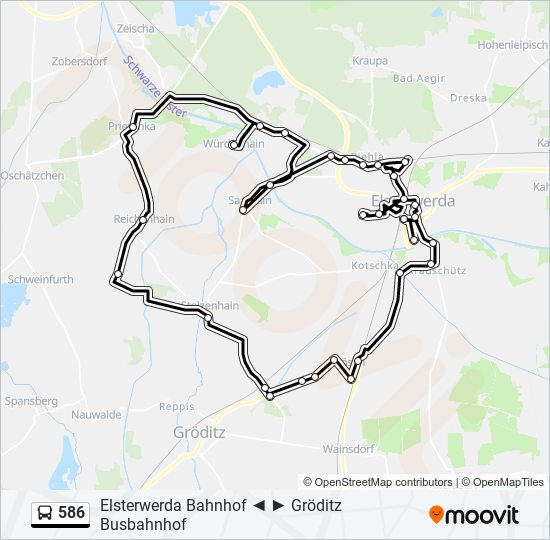 586 bus Line Map