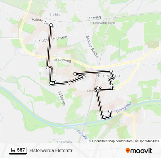 587 Bus Line Map