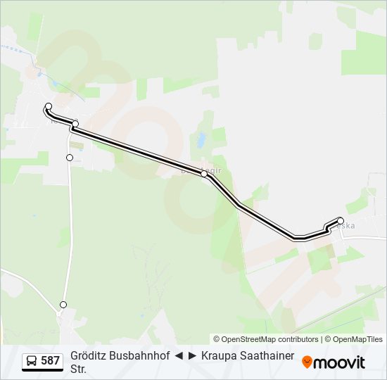 587 bus Line Map