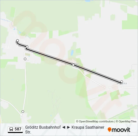 587 Bus Line Map