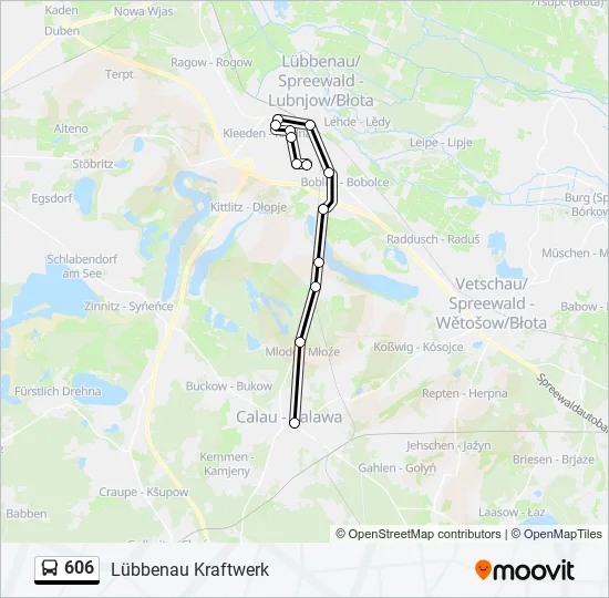 606 Bus Line Map