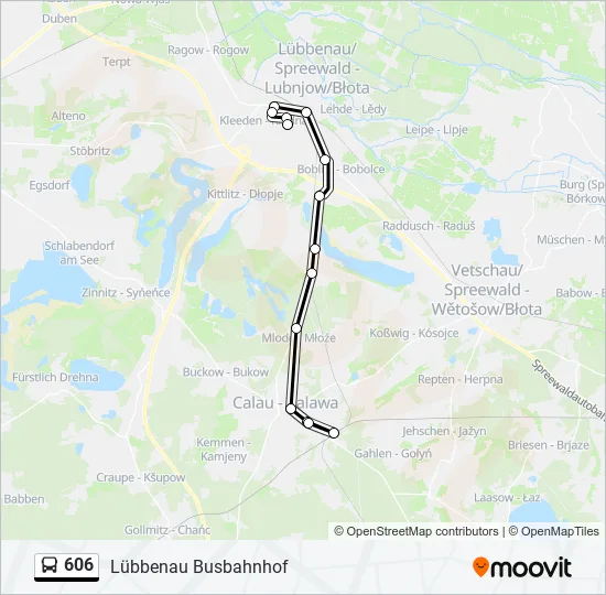 606 Bus Line Map