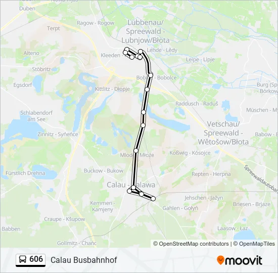 606 Bus Line Map