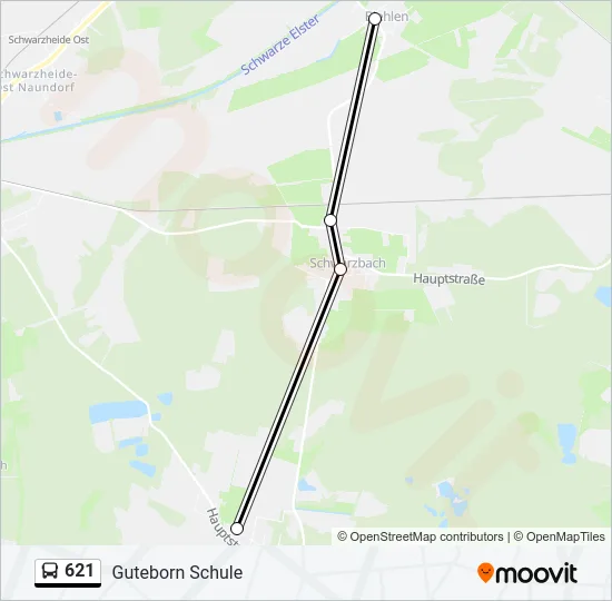 621 Bus Line Map