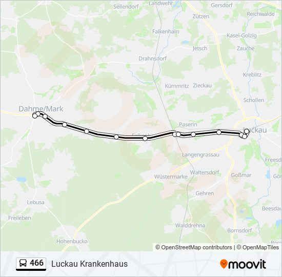 466 bus Line Map