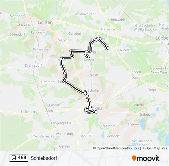 468 Bus Line Map