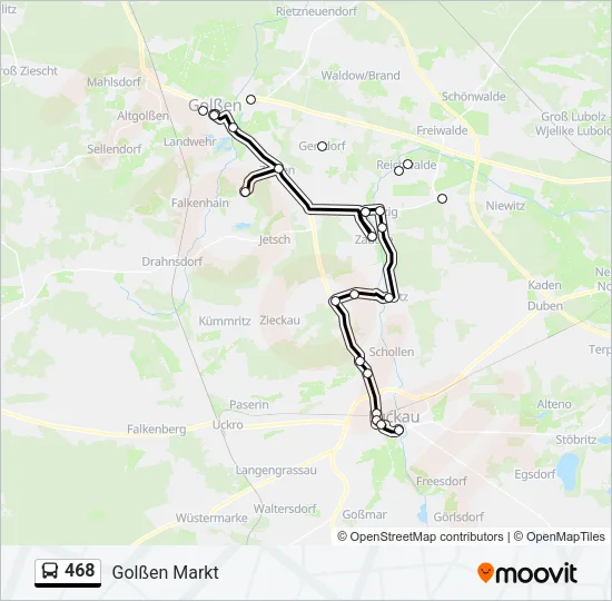 468 Bus Line Map