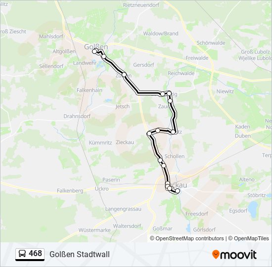 Автобус 468: карта маршрута