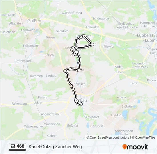 468 Bus Line Map