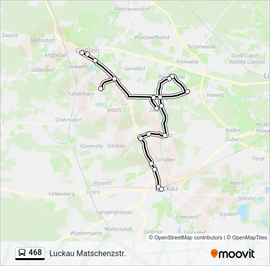 468 Bus Line Map