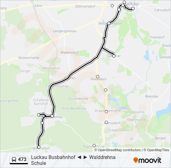 473 bus Line Map