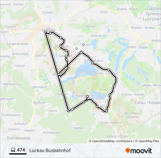 474 bus Line Map