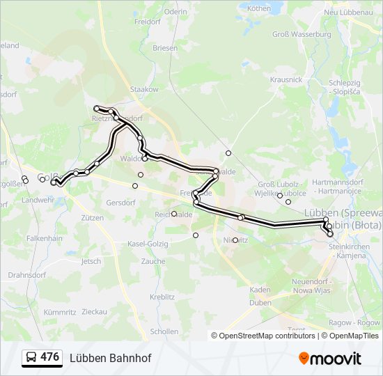 476 bus Line Map