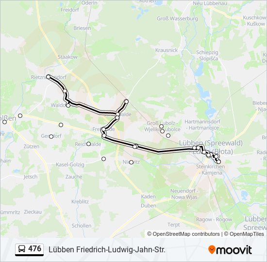 476 bus Line Map