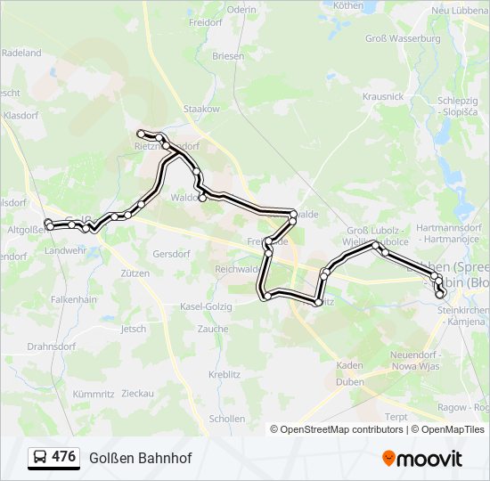 476 bus Line Map