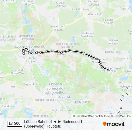 500 Bus Line Map