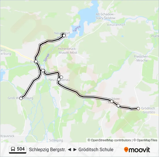 Автобус 504: карта маршрута