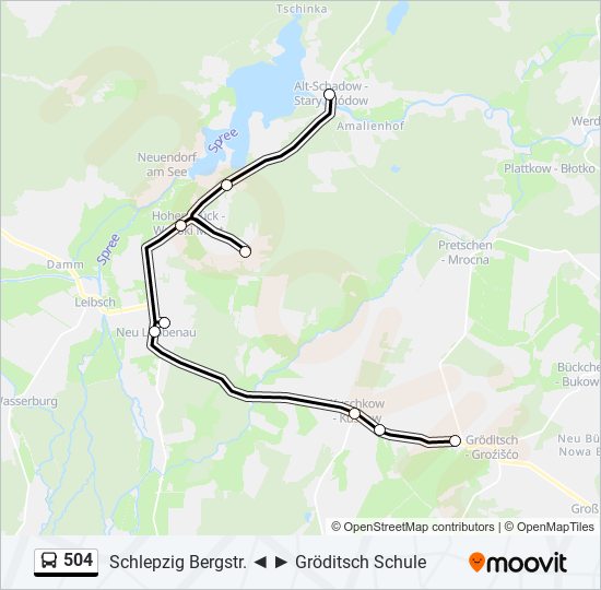 504 bus Line Map