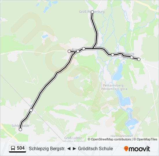 504 bus Line Map