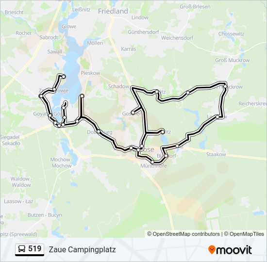 519 bus Line Map