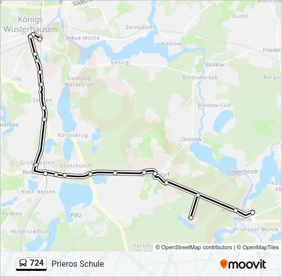 724 Bus Line Map