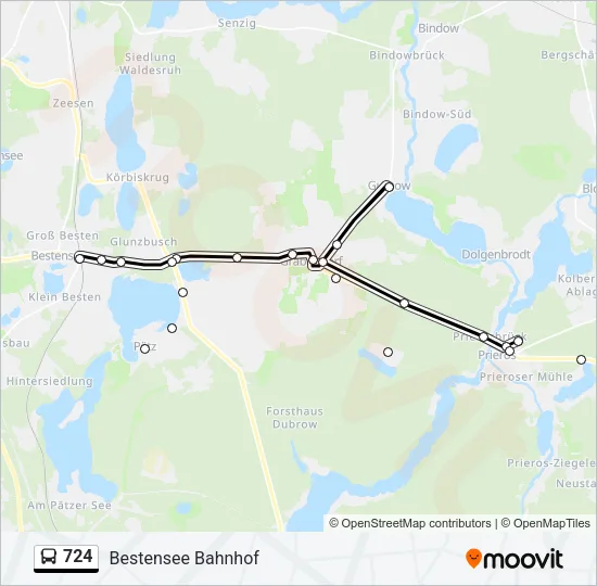 724 Bus Line Map