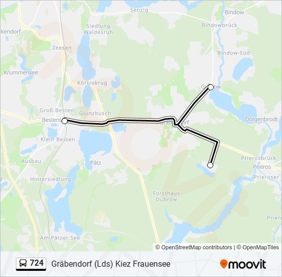 724 bus Line Map