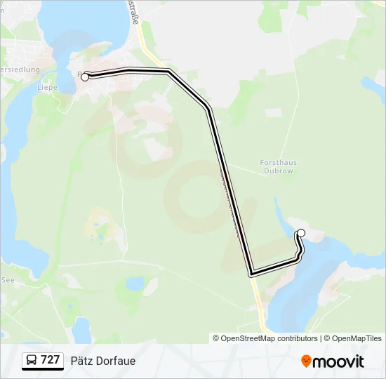 727 Bus Line Map