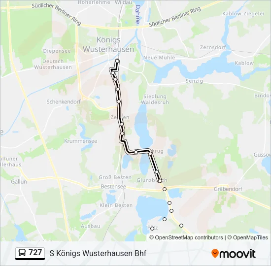 727 Bus Line Map