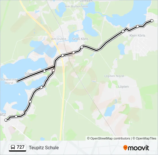 727 Bus Line Map