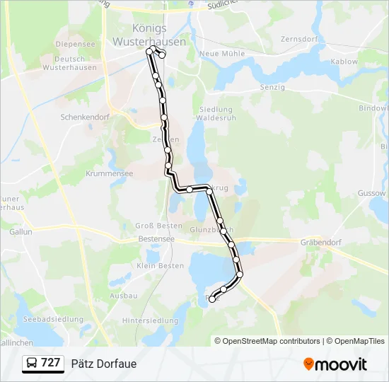 727 Bus Line Map