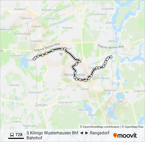 728 Bus Line Map