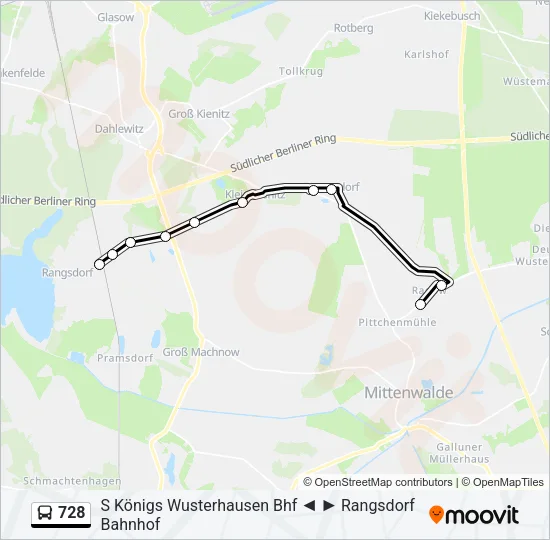 728 Bus Line Map