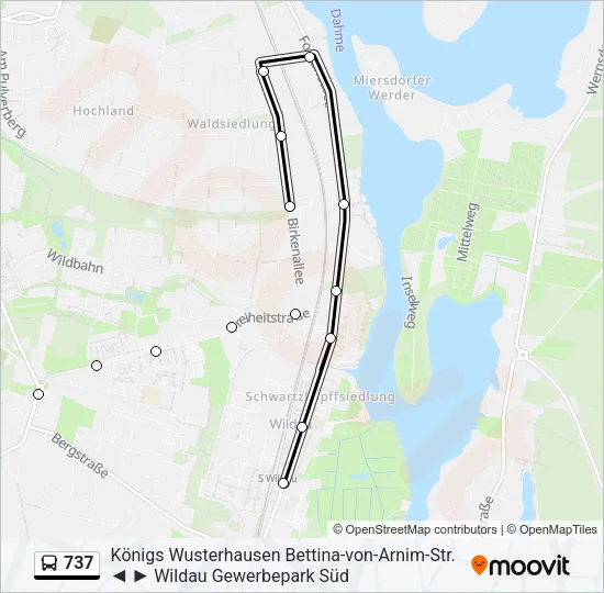 737 Bus Line Map