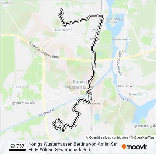 737 Bus Line Map