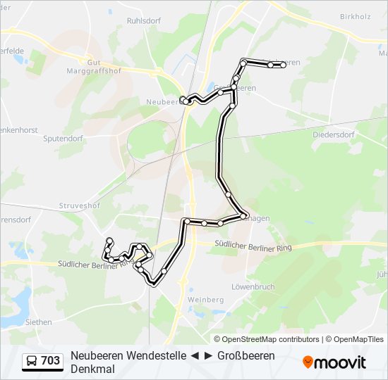 703 bus Line Map