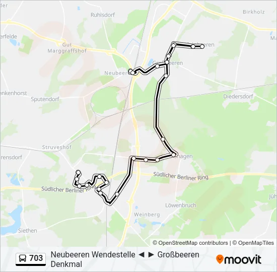 703 Bus Line Map